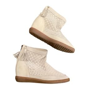 Isabel Marant Suede Leather Tassel Booties